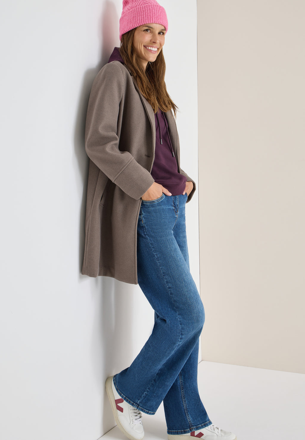 Strickmütze mit Struktur