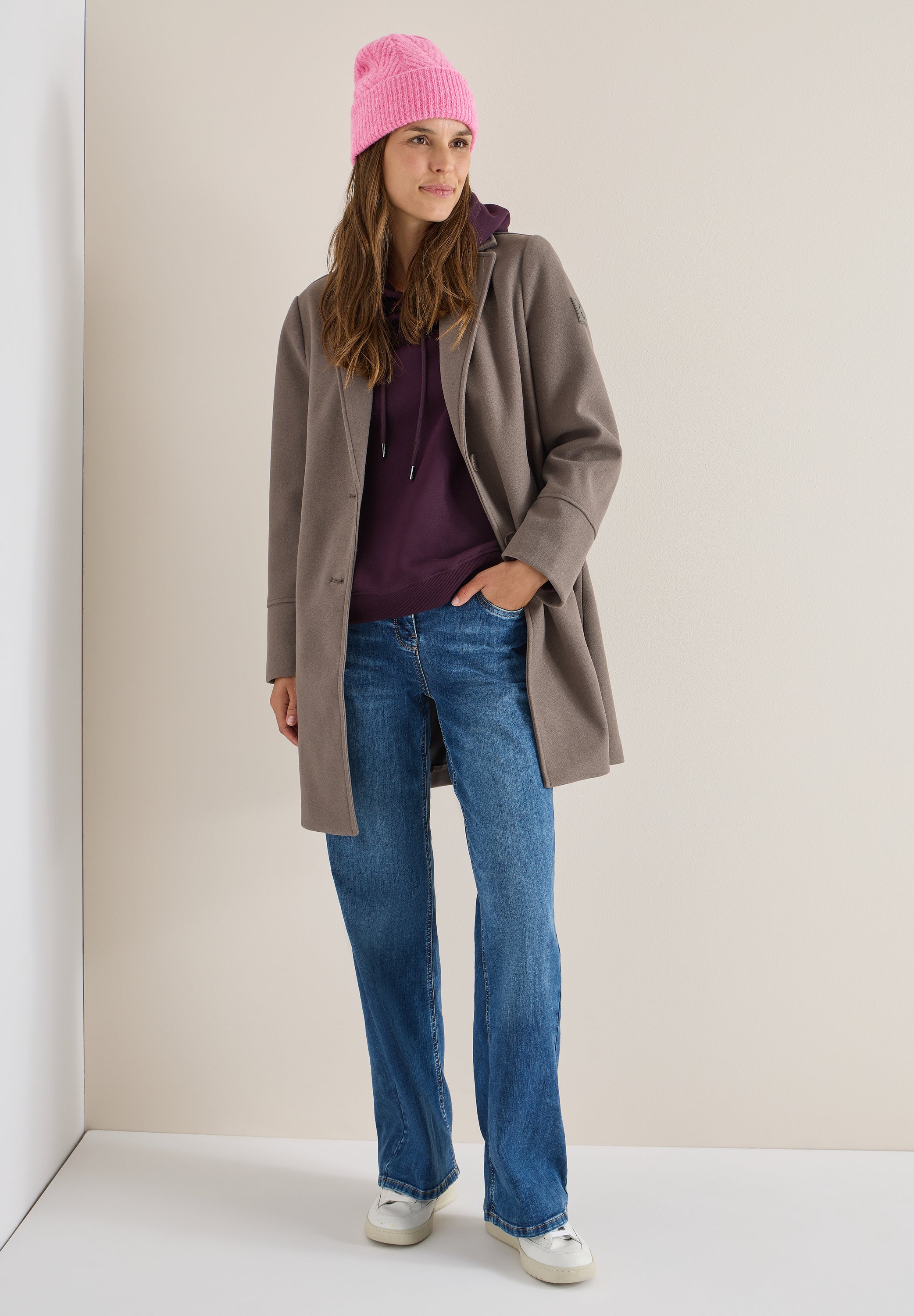 Strickmütze mit Struktur