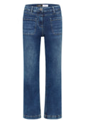 Wide Leg Patch Pocket Jeans