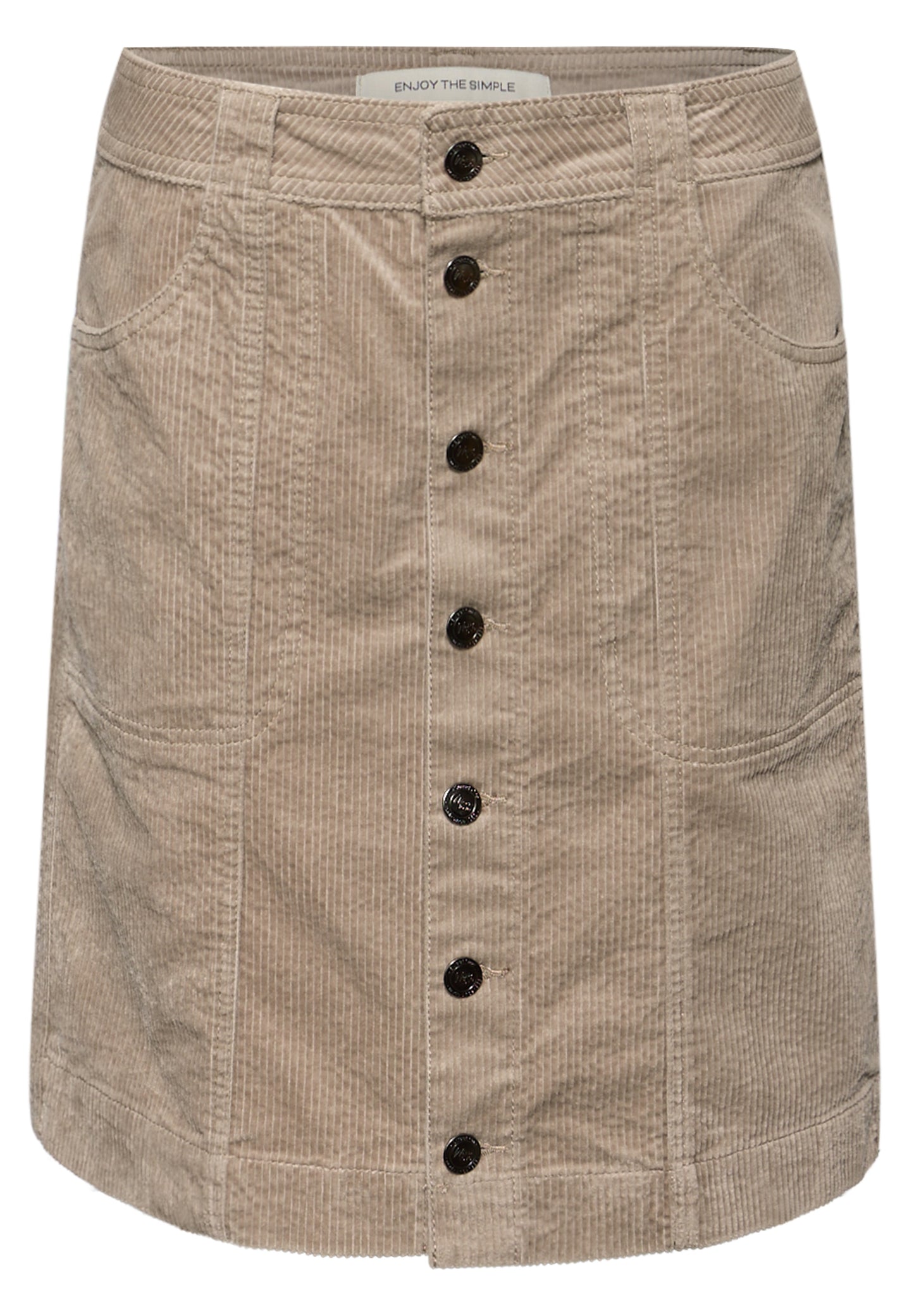 Cordrock mit Knopfleiste