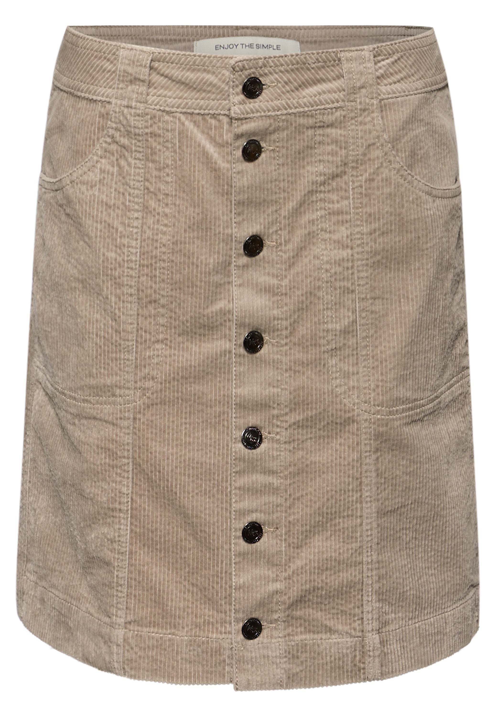 Cordrock mit Knopfleiste