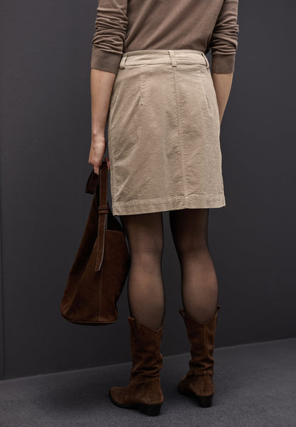 Cordrock mit Knopfleiste