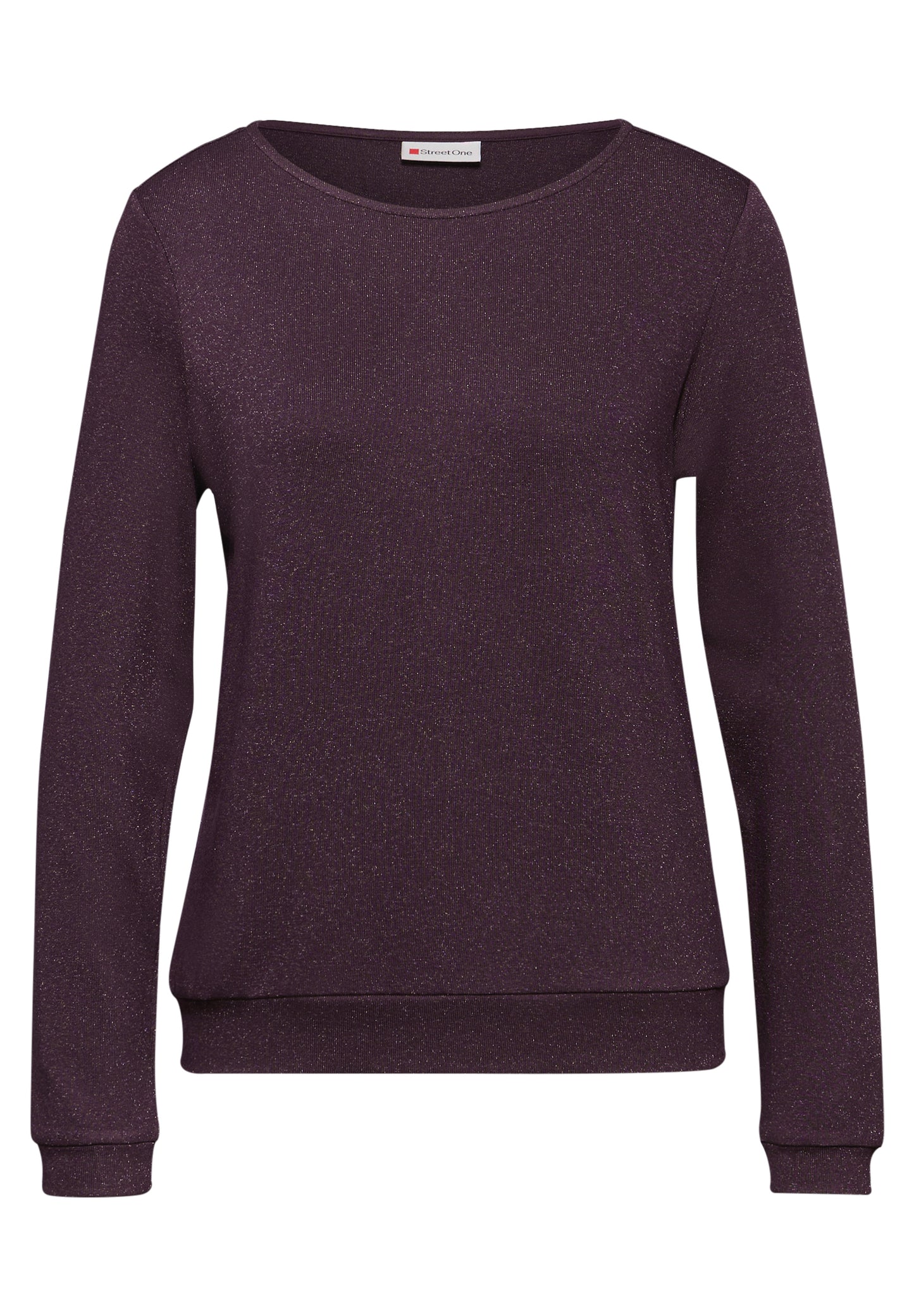 Glitzer Strick-Look Shirt