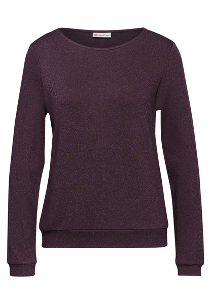 Glitzer Strick-Look Shirt