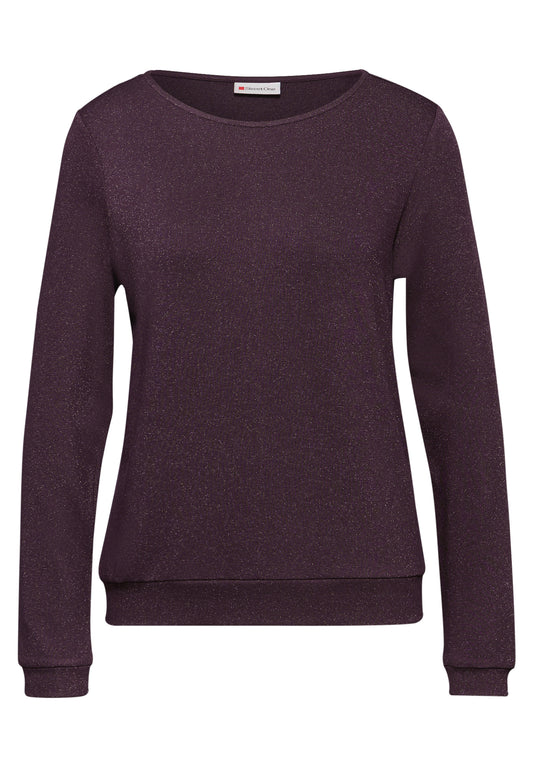 Glitzer Strick-Look Shirt