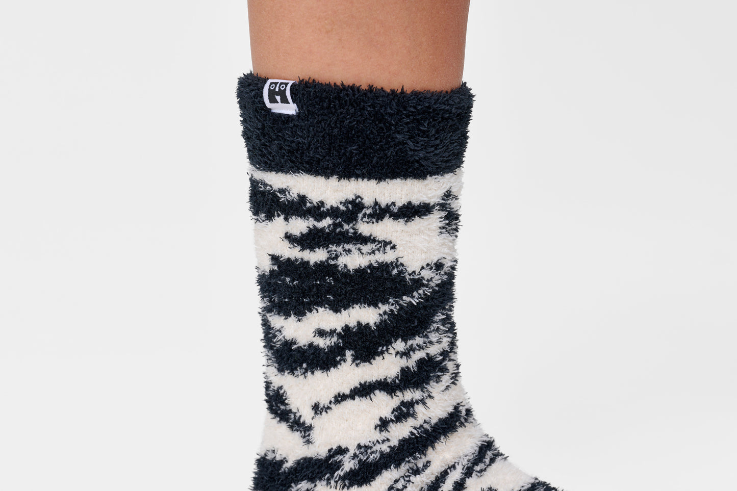 Fluffy Zebra Sock