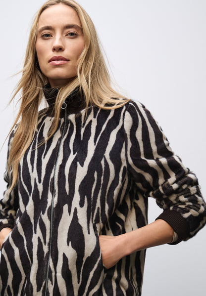 Fake Fur Zebra Blouson