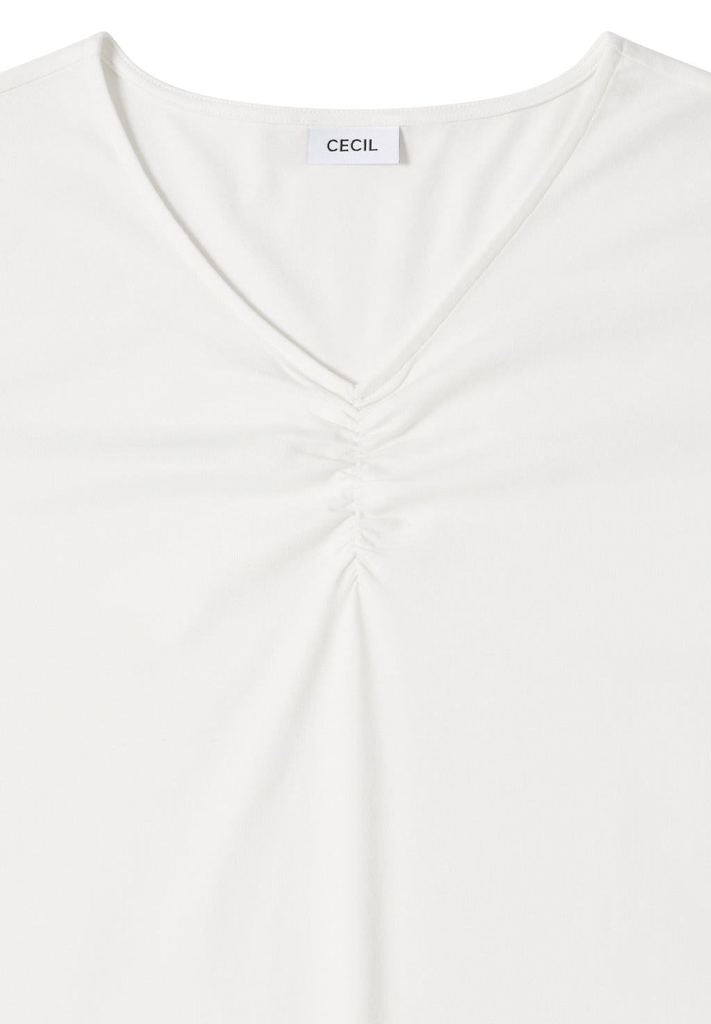 Basic Shirt mit Raffung