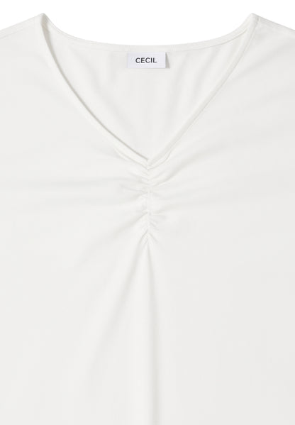 Basic Shirt mit Raffung