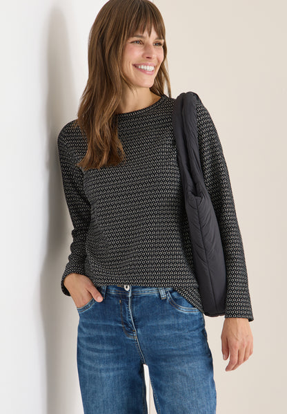 Two-Tone Strukturshirt