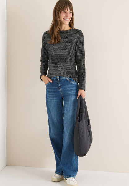 Two-Tone Strukturshirt