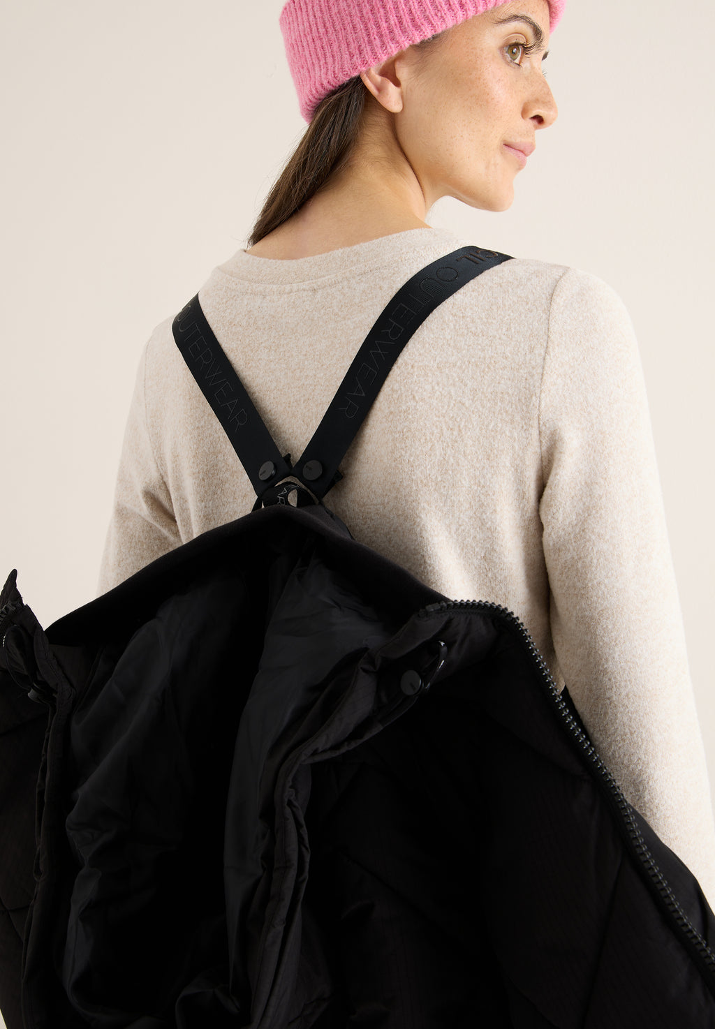 Mantel mit Rucksack Strings