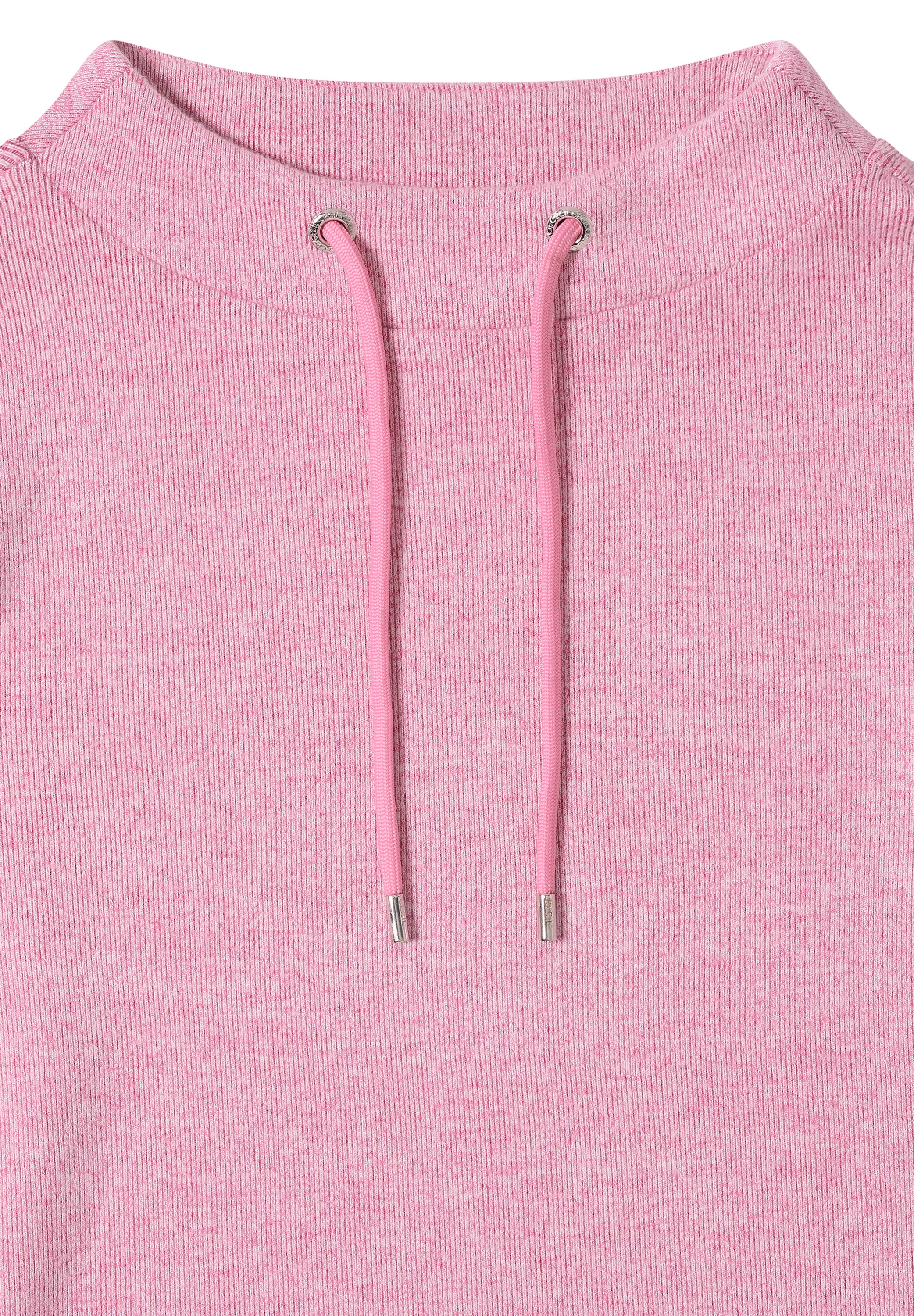 Funnelneck Melange Rippshirt