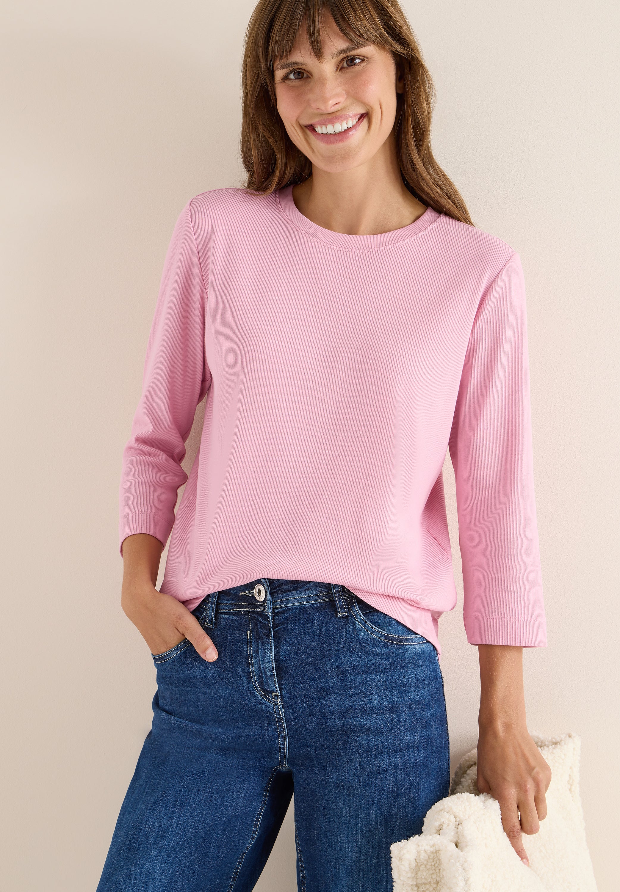 Shirt mit Rippstruktur