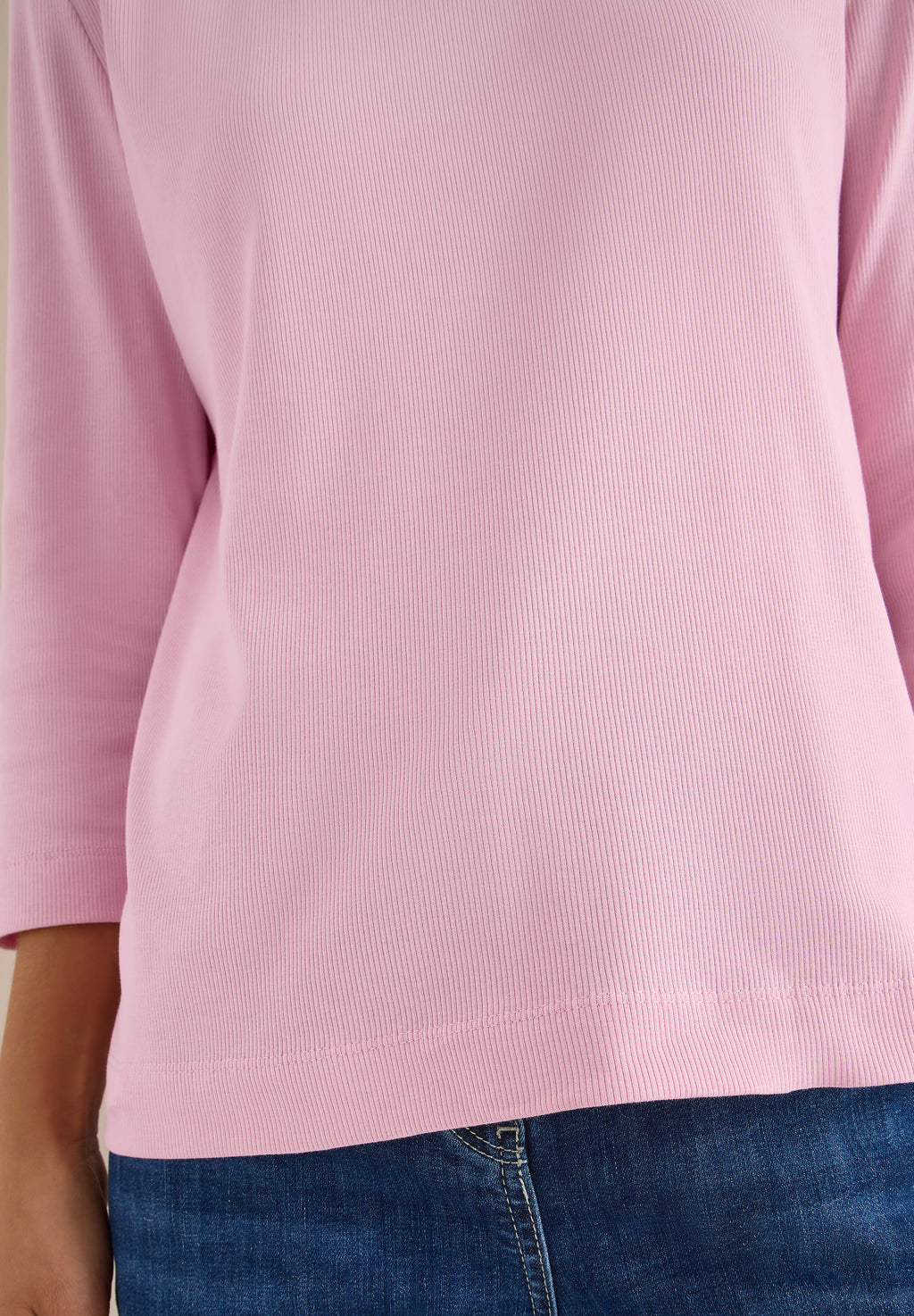 Shirt mit Rippstruktur