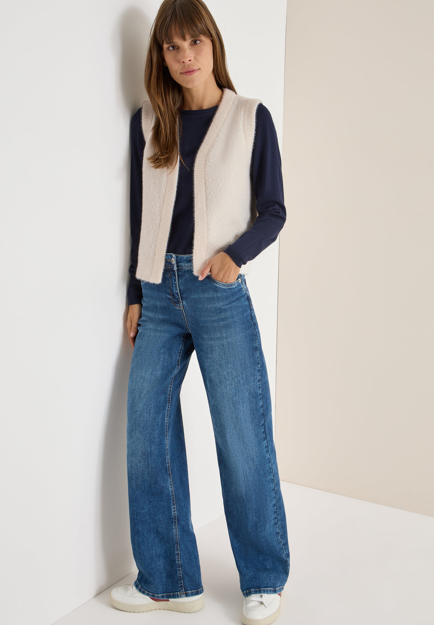 Offene Federgarn Weste