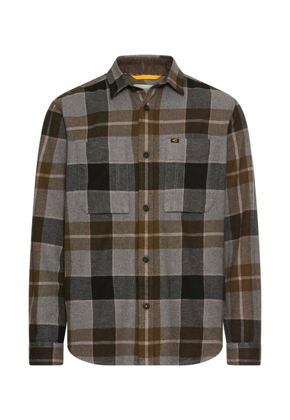 Flanellhemd mit Kontrastdetails und Brusttaschen