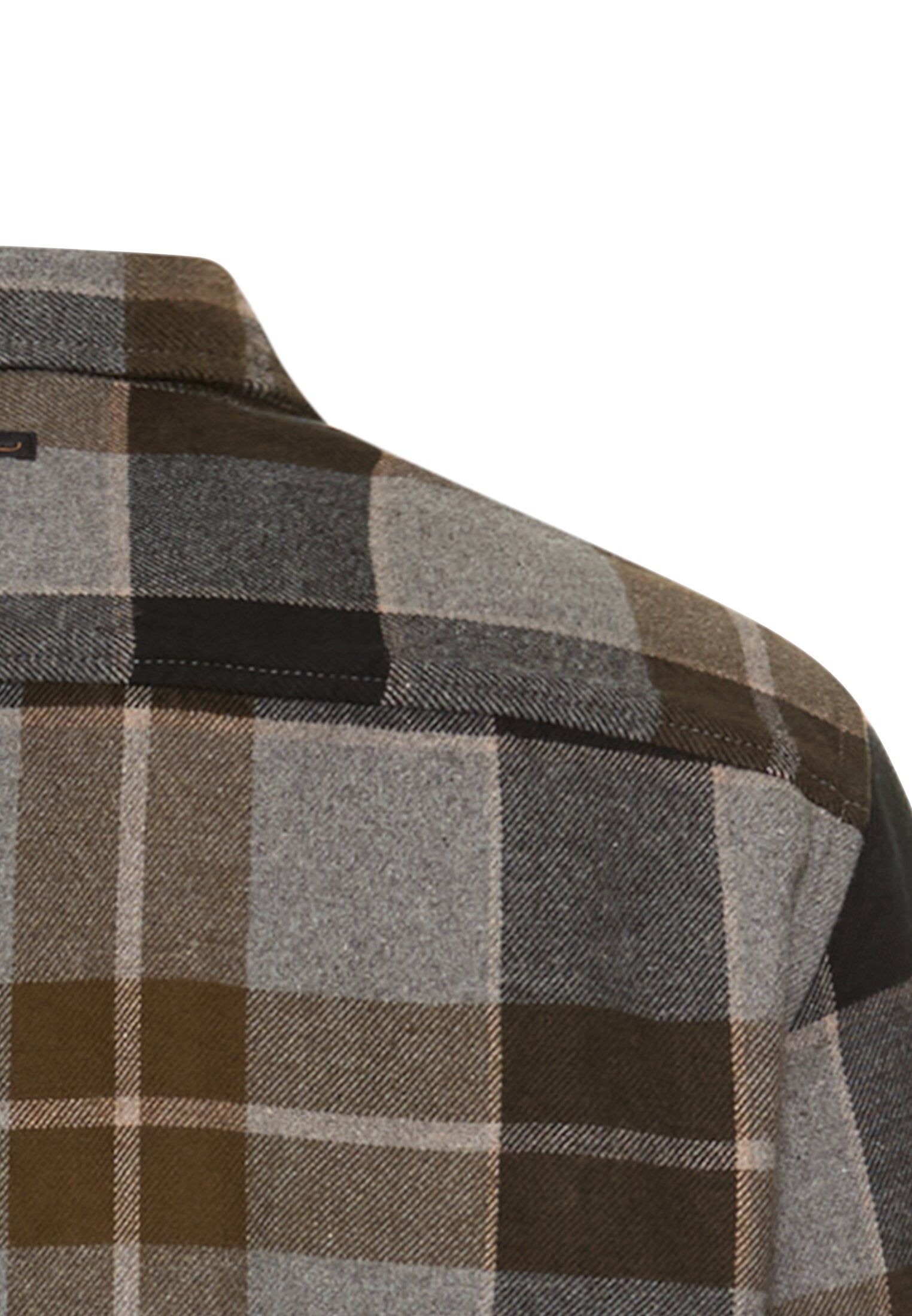 Flanellhemd mit Kontrastdetails und Brusttaschen