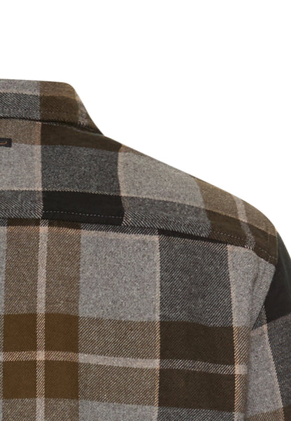 Flanellhemd mit Kontrastdetails und Brusttaschen