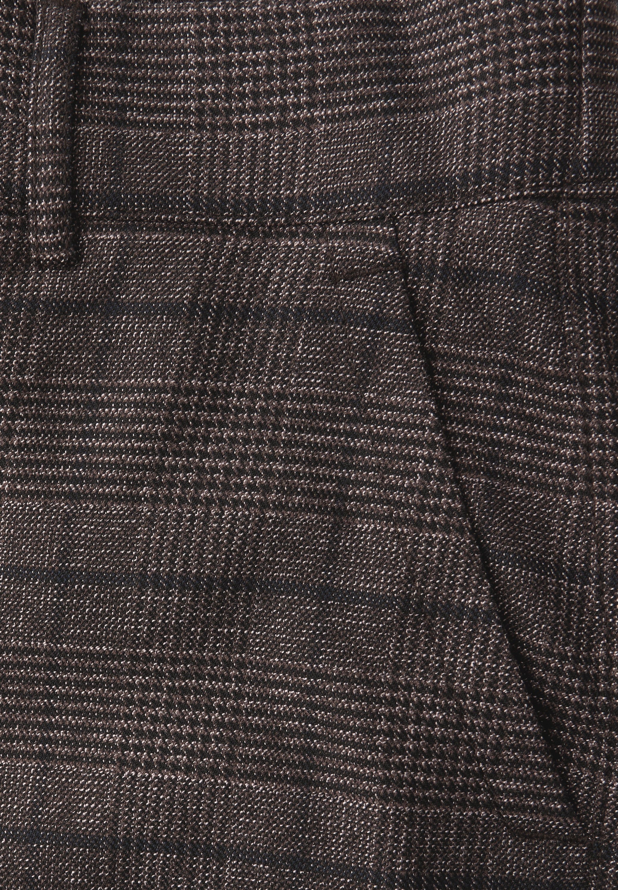 Karierte Straight Leg Hose