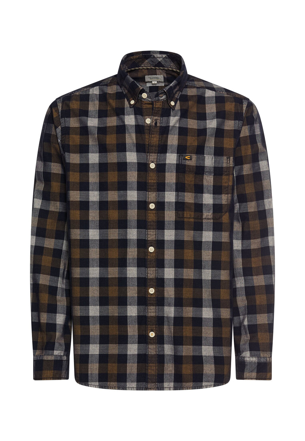 Kariertes Langarm Hemd mit Brusttasche