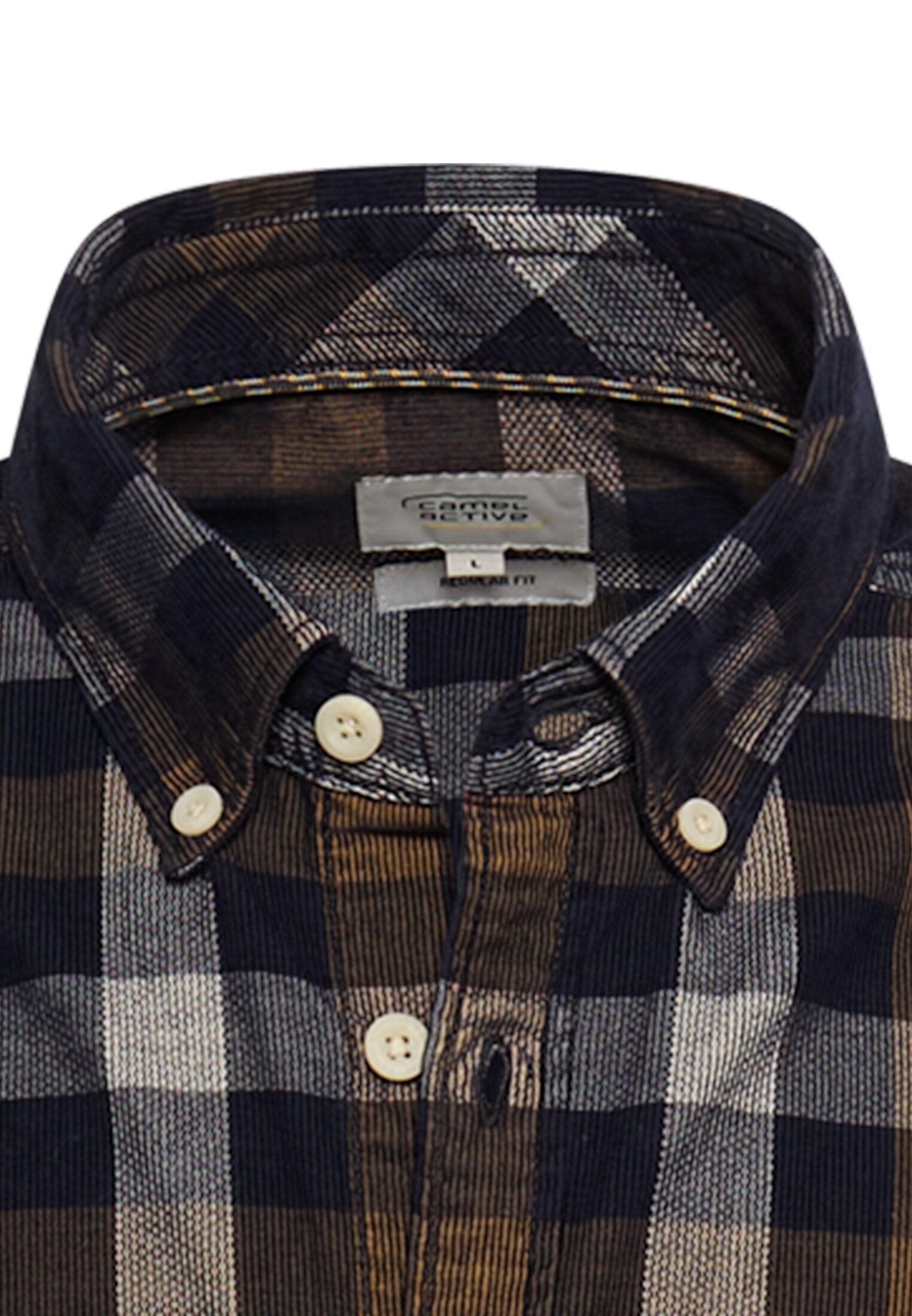 Kariertes Langarm Hemd mit Brusttasche