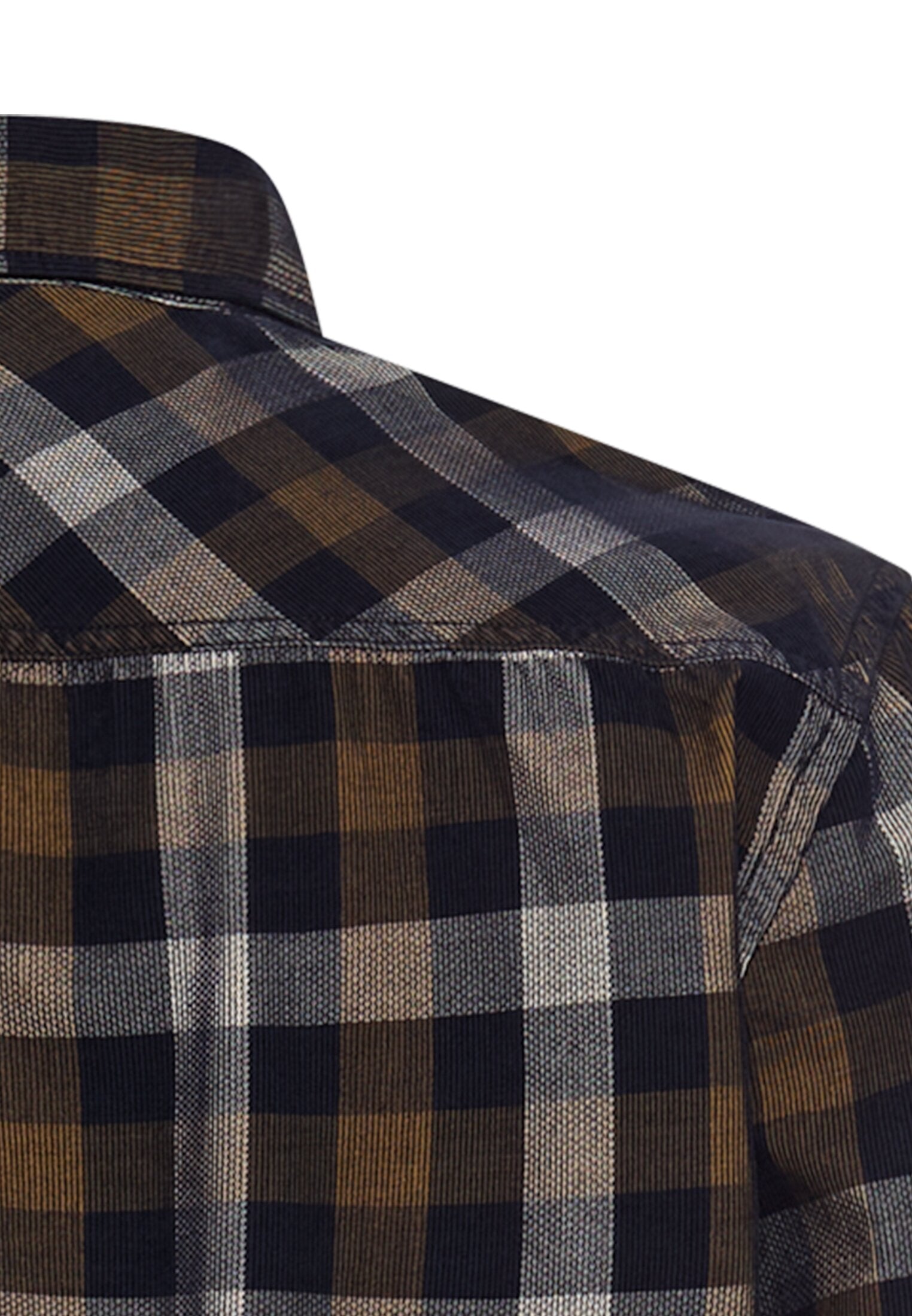 Kariertes Langarm Hemd mit Brusttasche