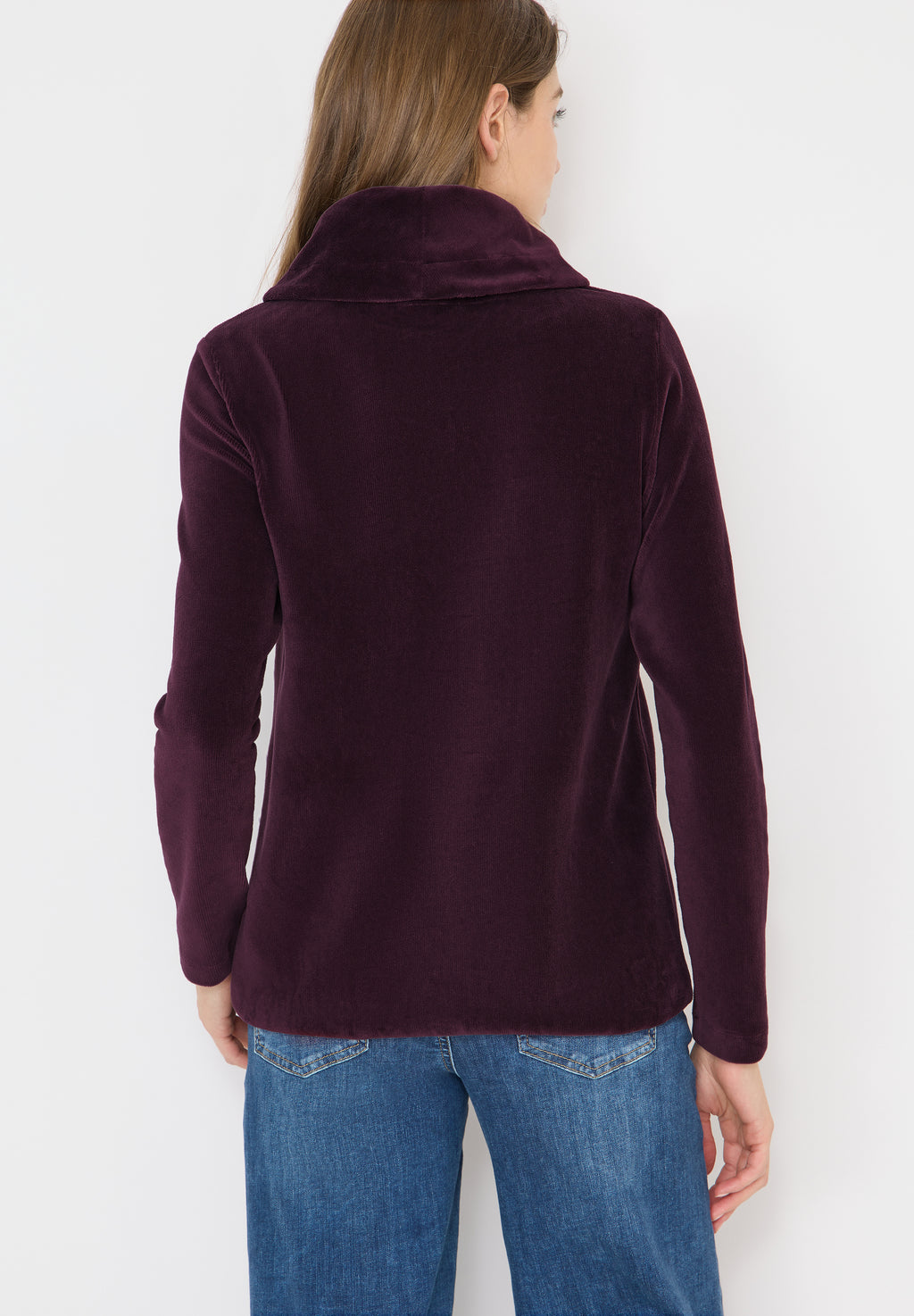 Cord Shirt mit großem Kragen