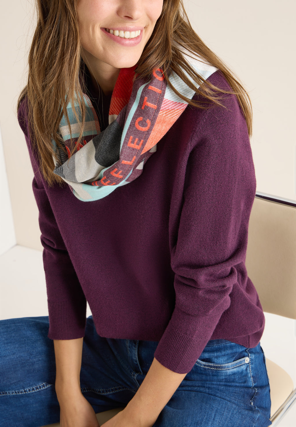 Cosy Loopschal mit Print