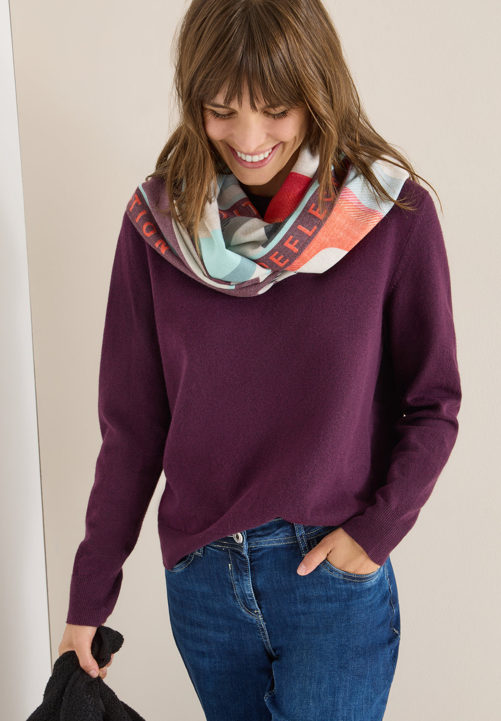 Cosy Loopschal mit Print