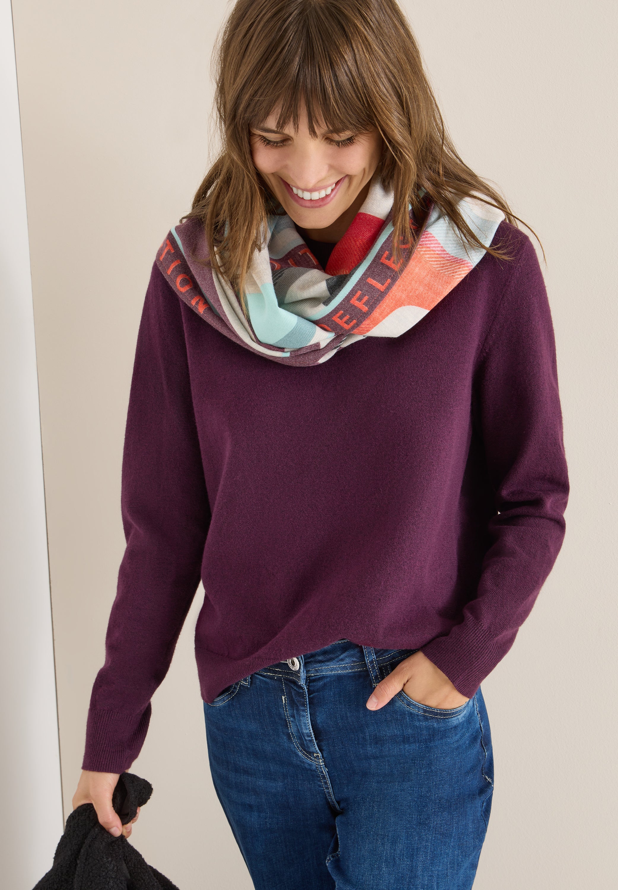 Cosy Loopschal mit Print