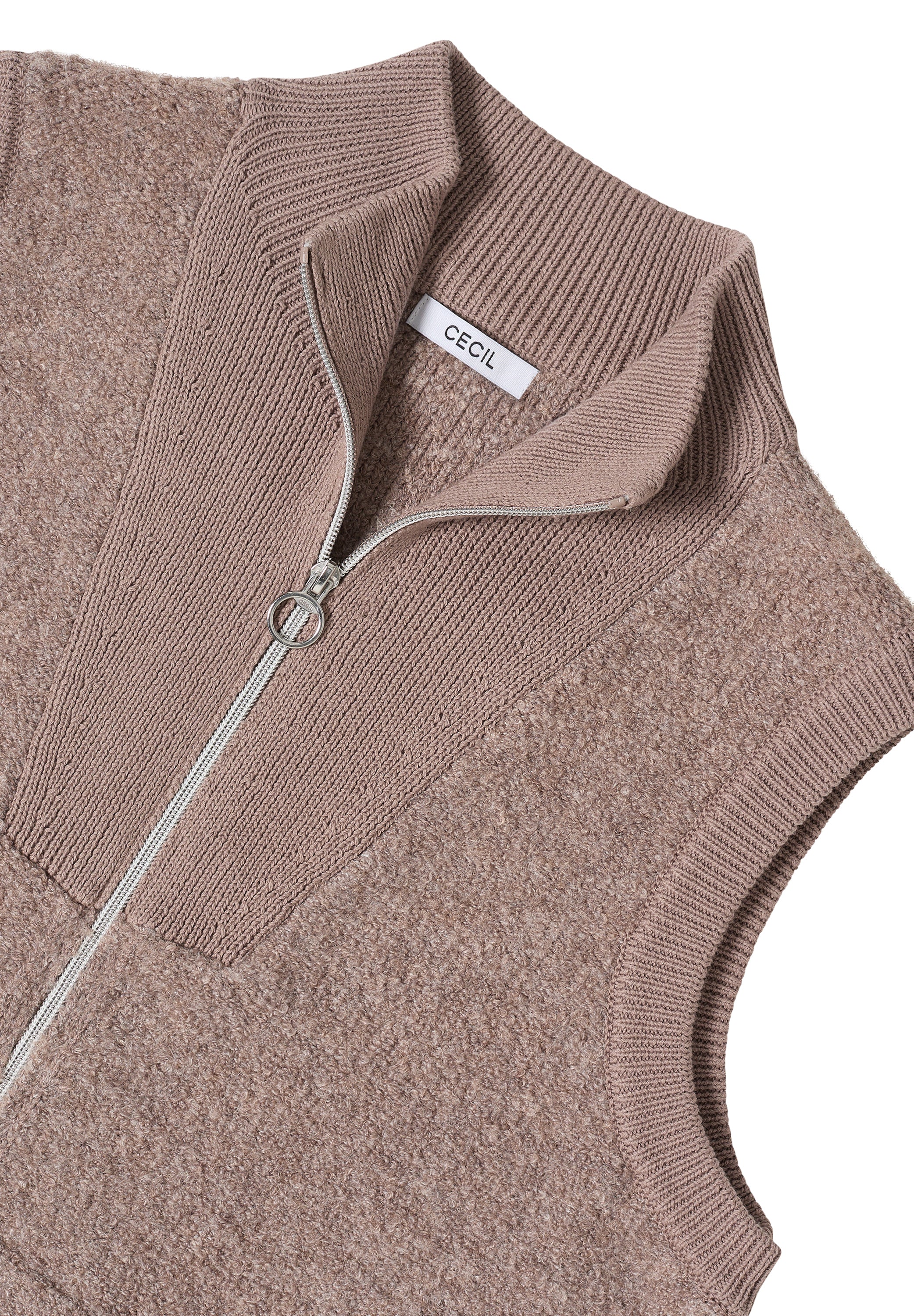 Softe Bouclé Strickweste