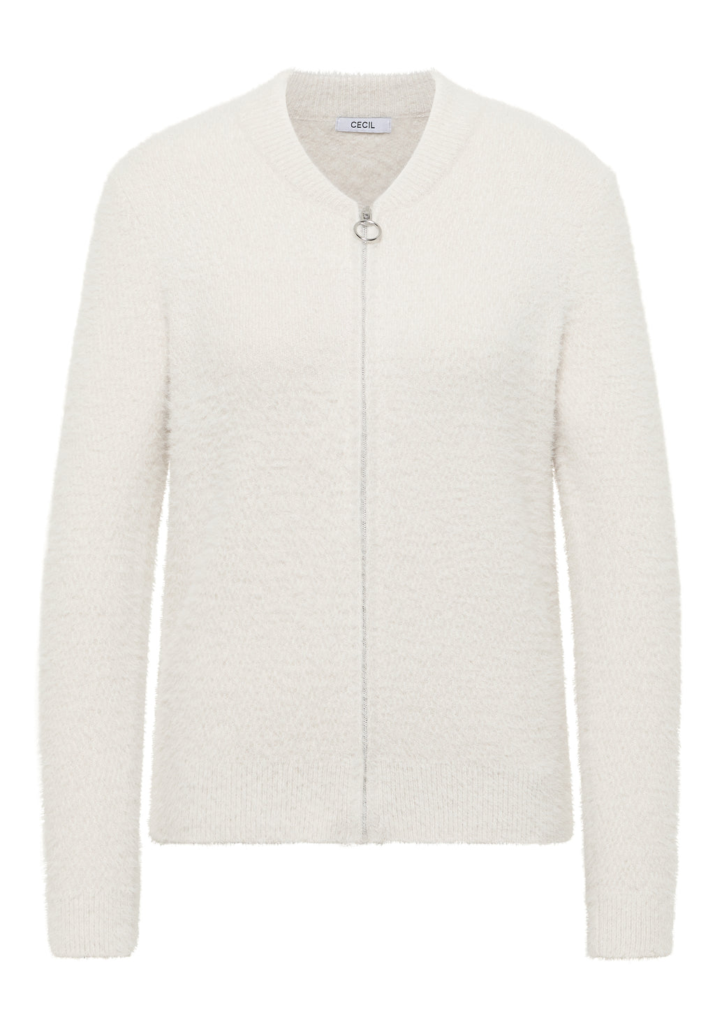 Jacquard Cardigan mit Zipper