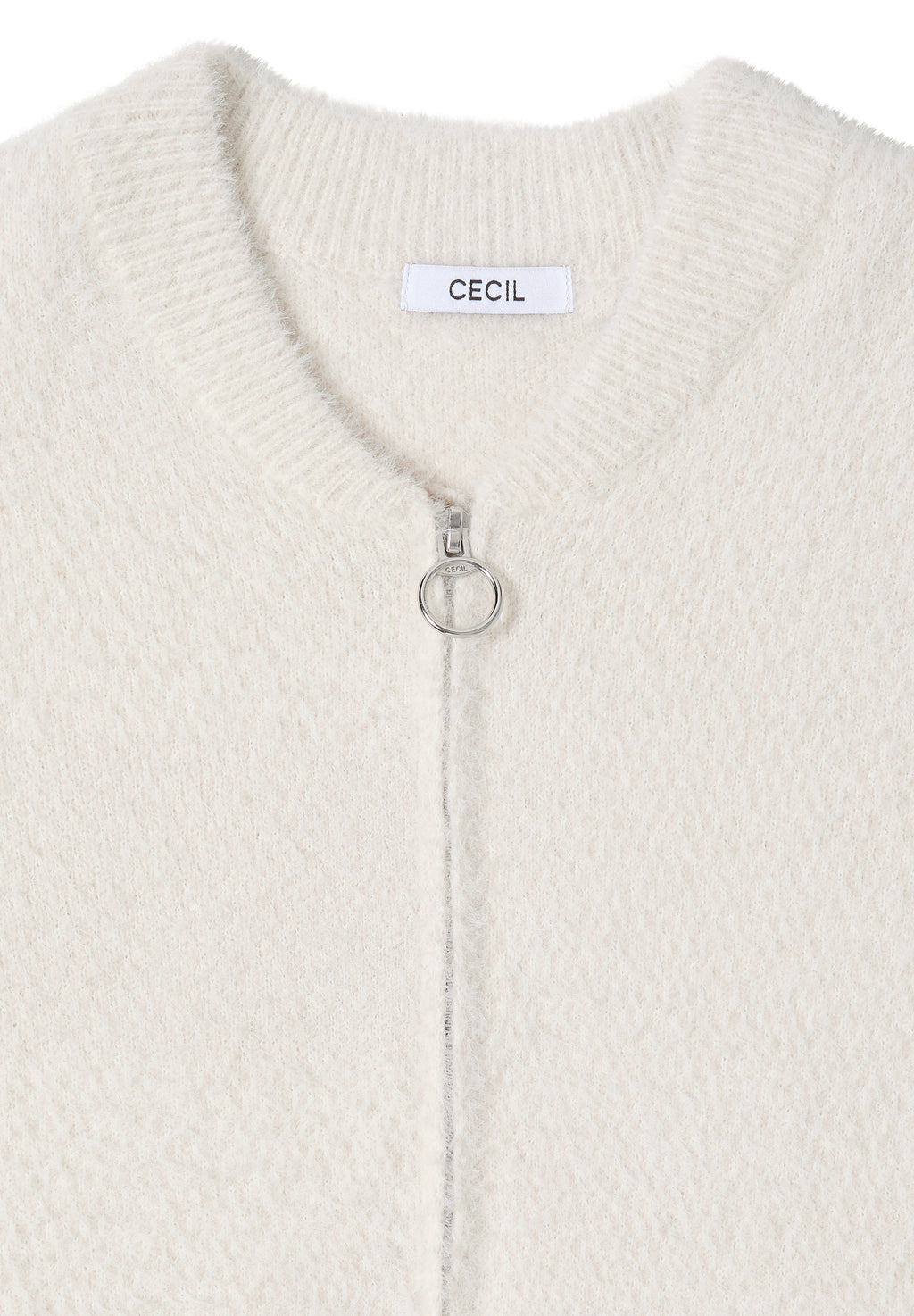 Jacquard Cardigan mit Zipper