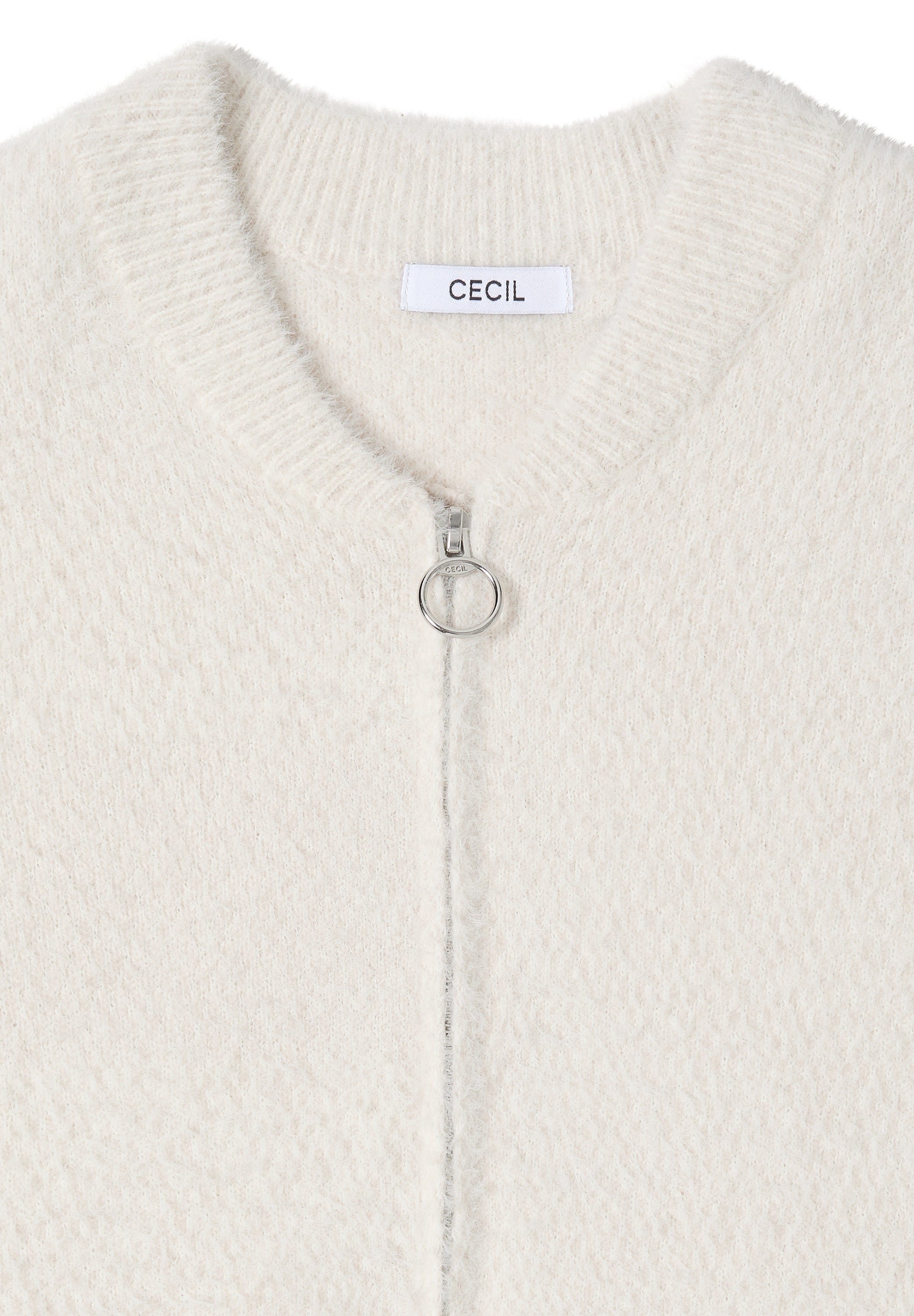 Jacquard Cardigan mit Zipper