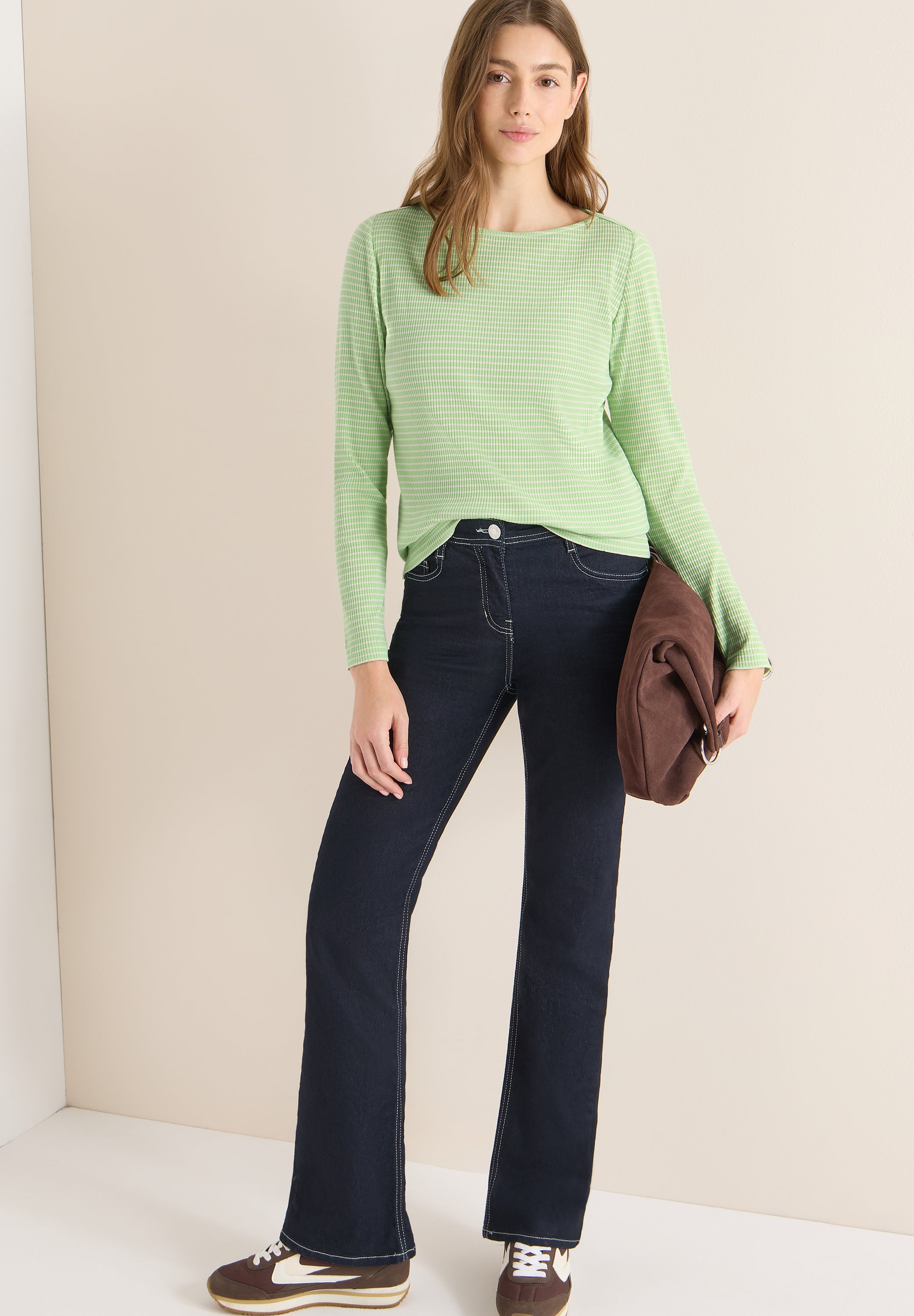 Gestreiftes Langarmshirt