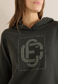 Hoodie mit Schmucksteinen von Cecil