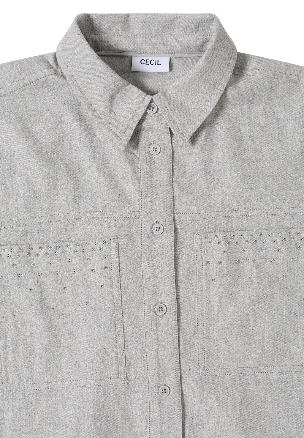 Flanellbluse mit Nieten