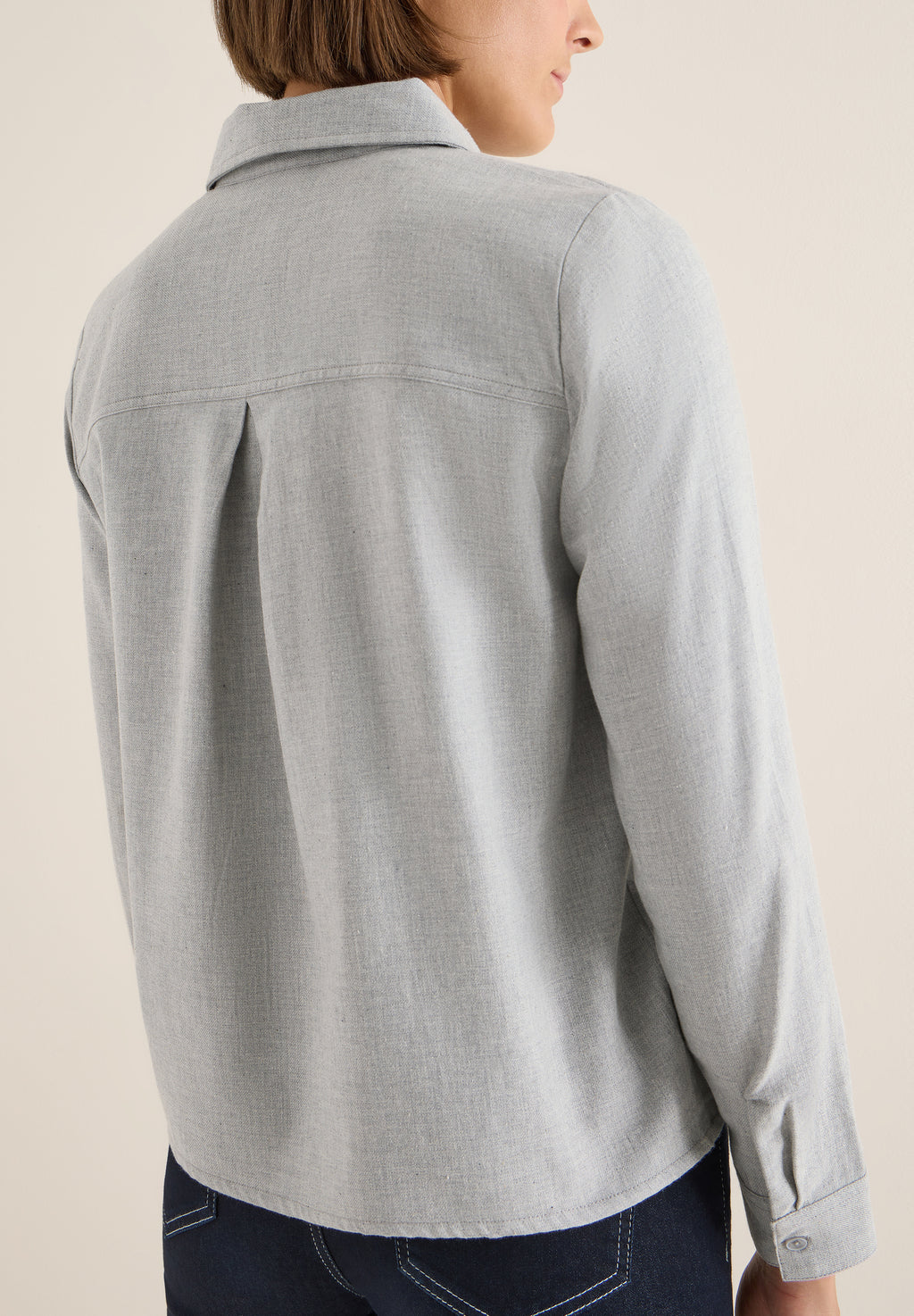 Flanellbluse mit Nieten