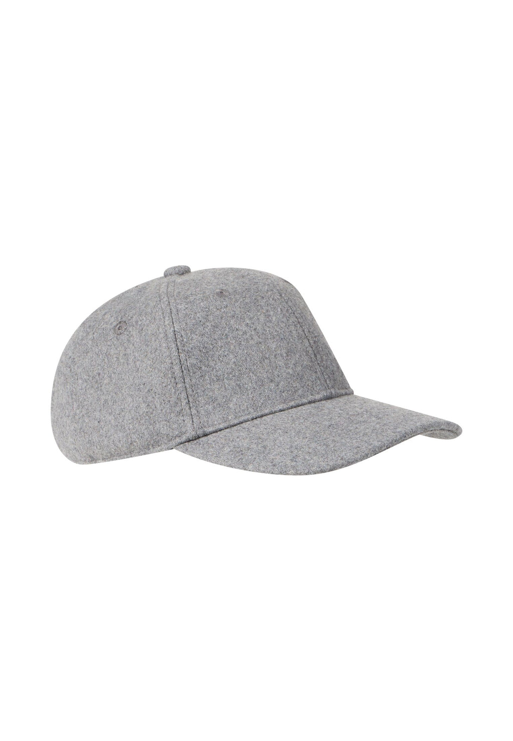 6-Panel Cap aus Wolle-Polyester-Mix mit verstellbarem Sitz