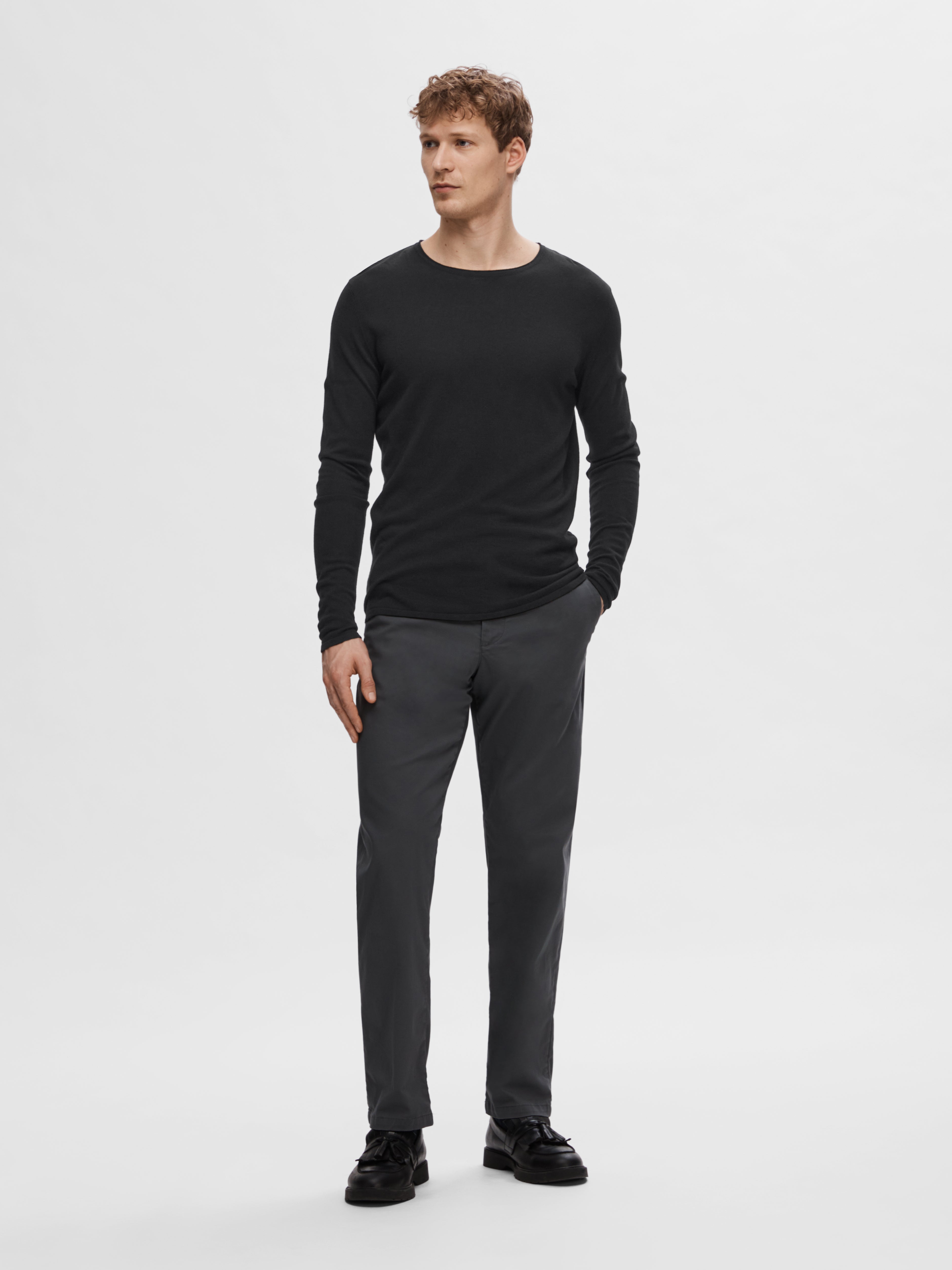 SLHROME LS KNIT CREW NECK NOOS