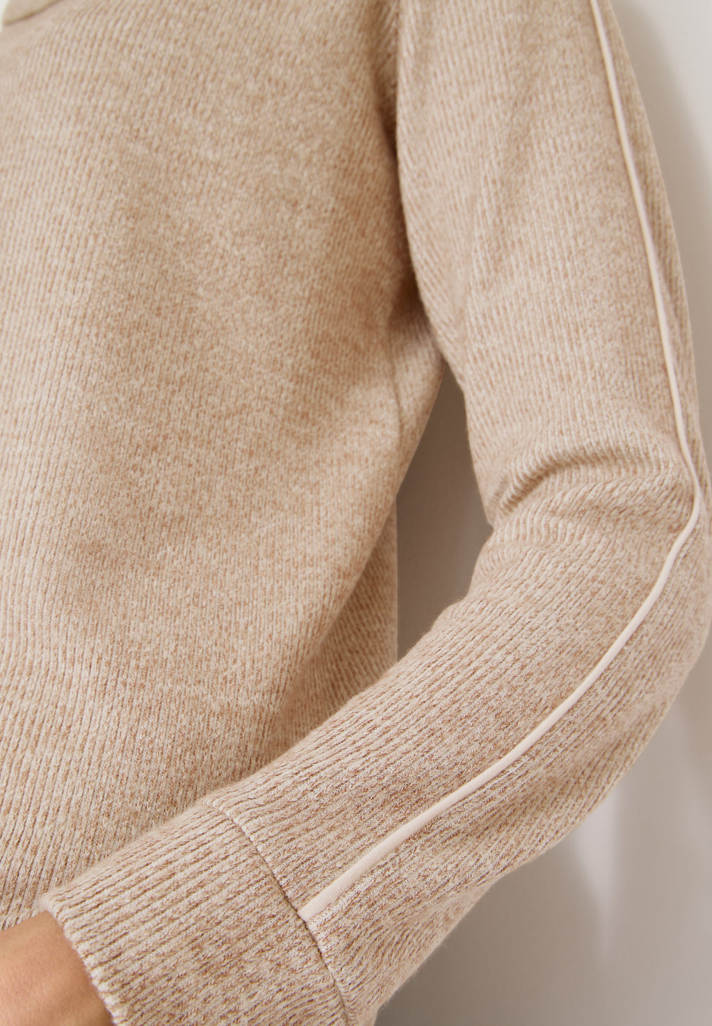 Melange Shirt mit Tape