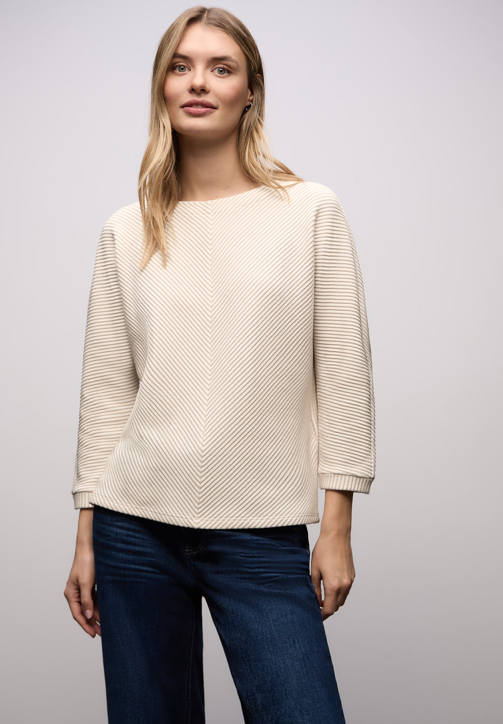 Two-Tone Strukturshirt