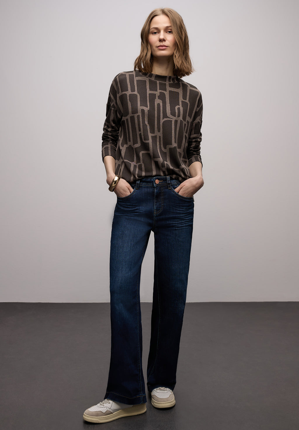 Print Shirt mit Tunnelzug