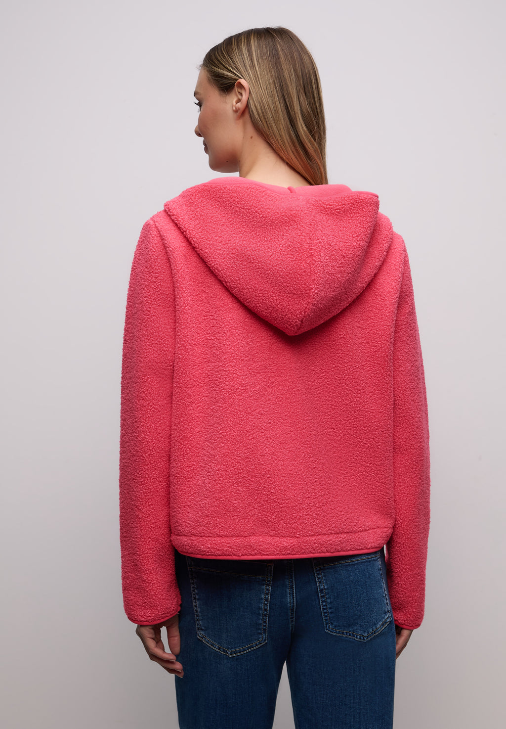 Teddy-Jacke mit Kapuze