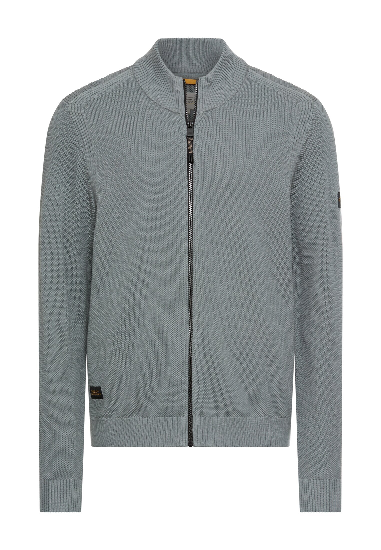 Strickjacke mit Stehkragen