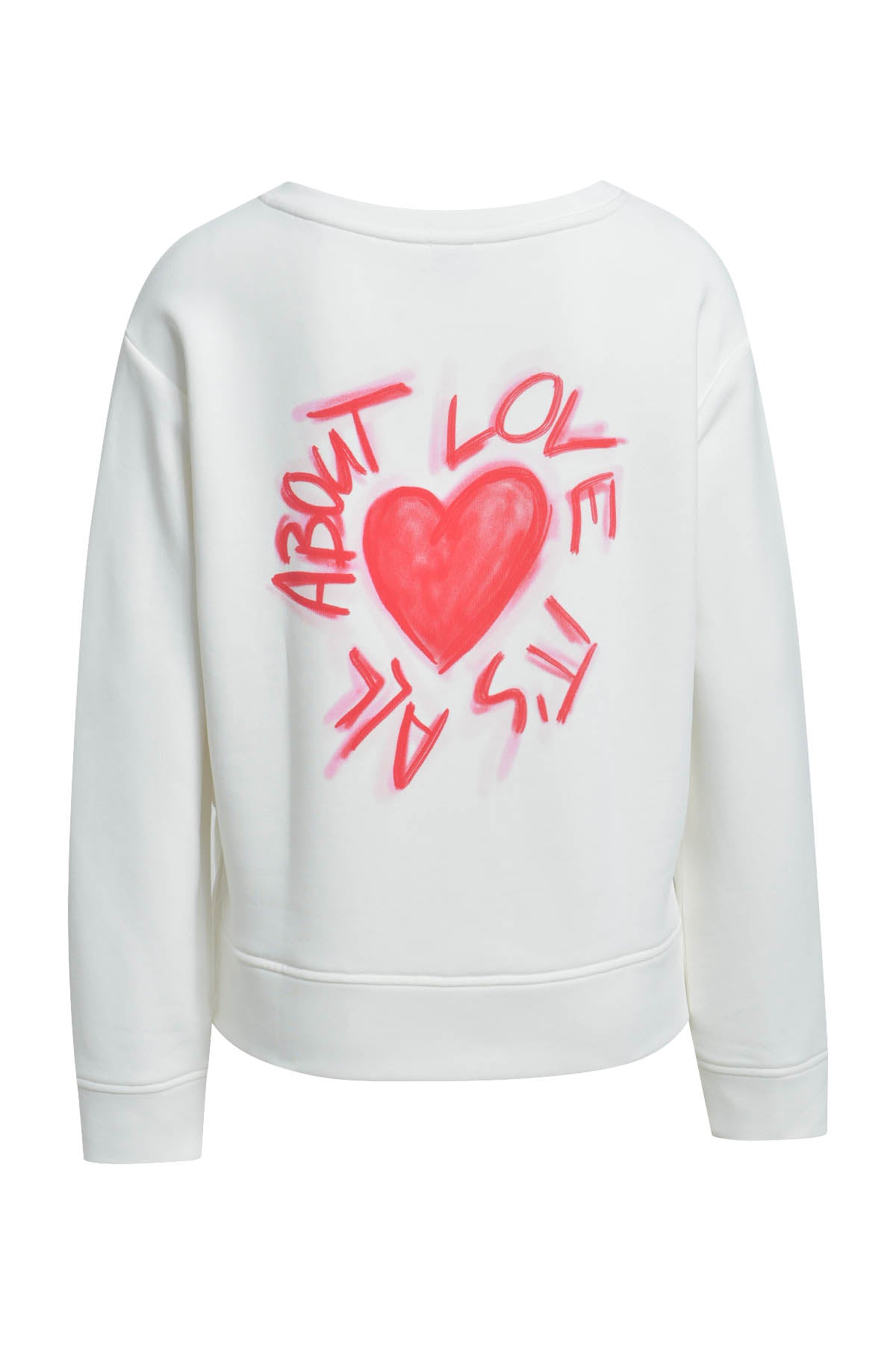 round neck sweatshirt w/ AW & slits 1/1 sleeve