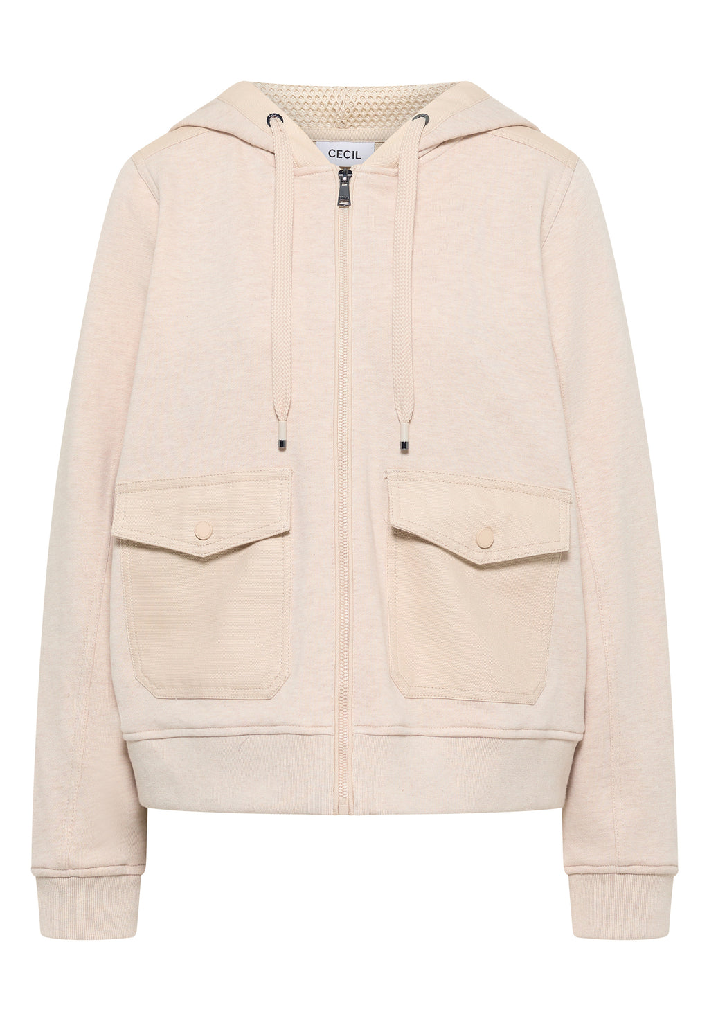 Strukturmix Hoodie Jacke