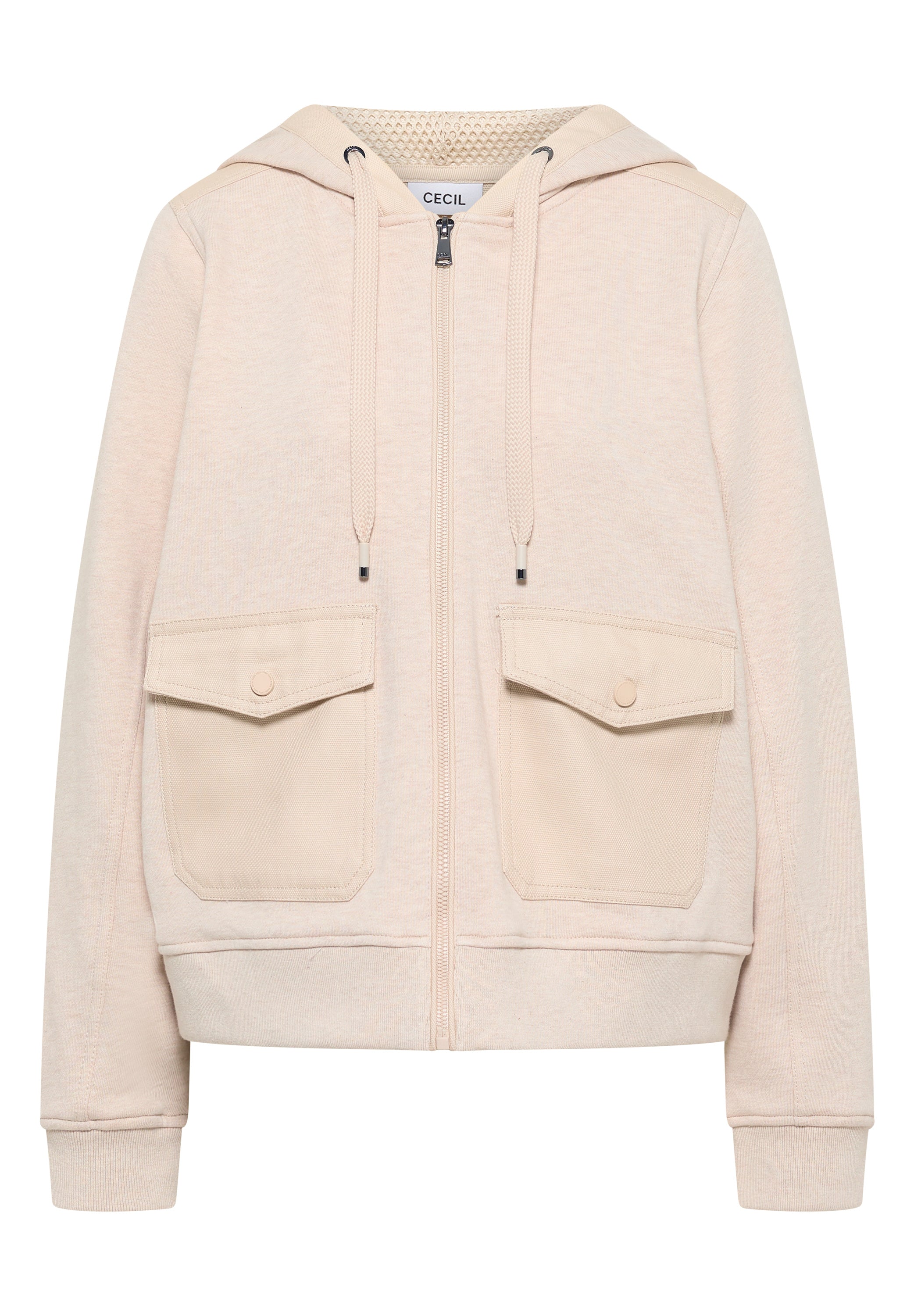 Strukturmix Hoodie Jacke