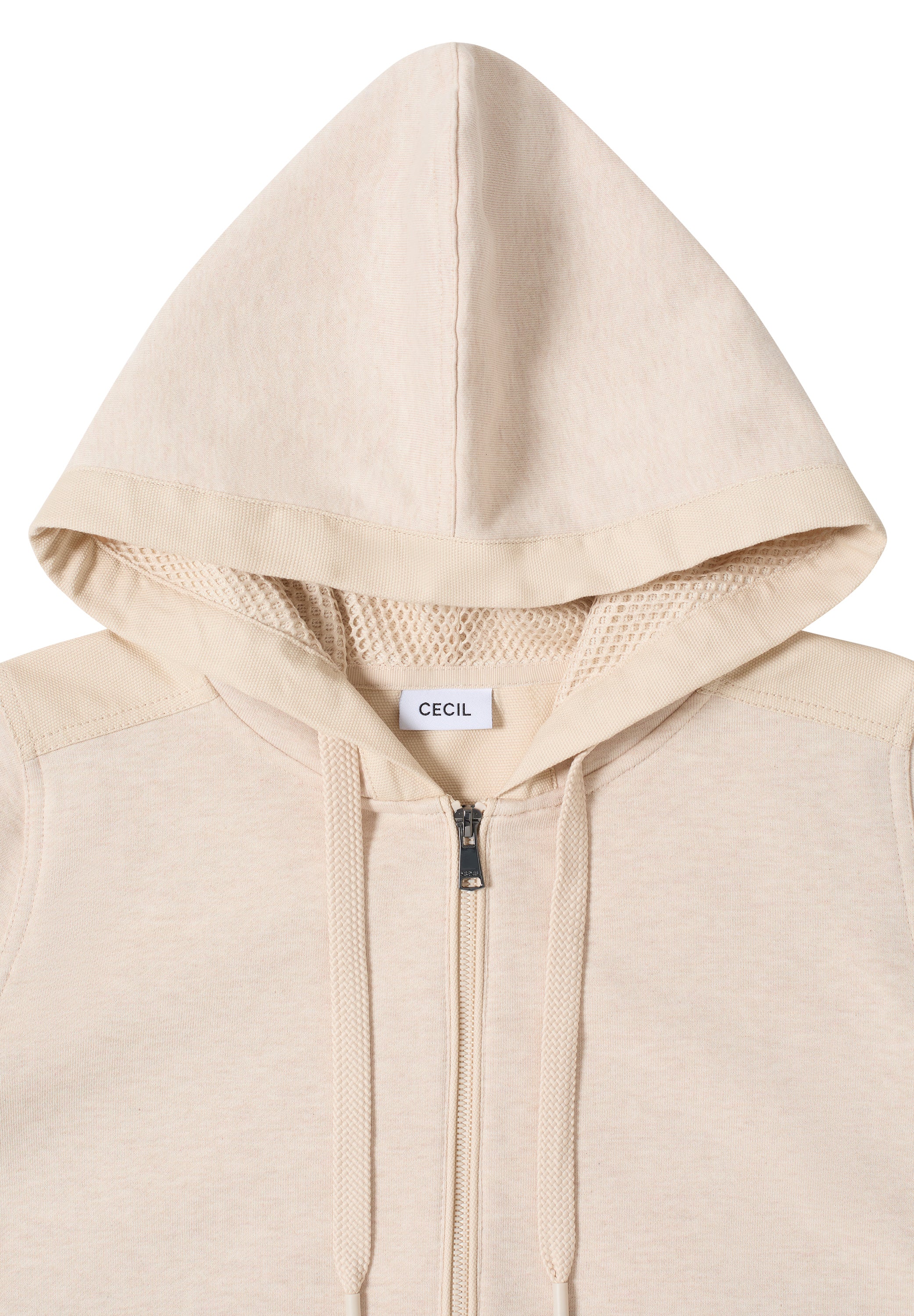 Strukturmix Hoodie Jacke